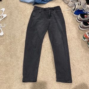 american eagle mom jeans black size 4